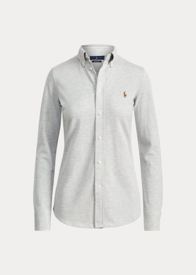 Women's Polo Ralph Lauren Knit Cotton Oxford Shirt | 136789NWG